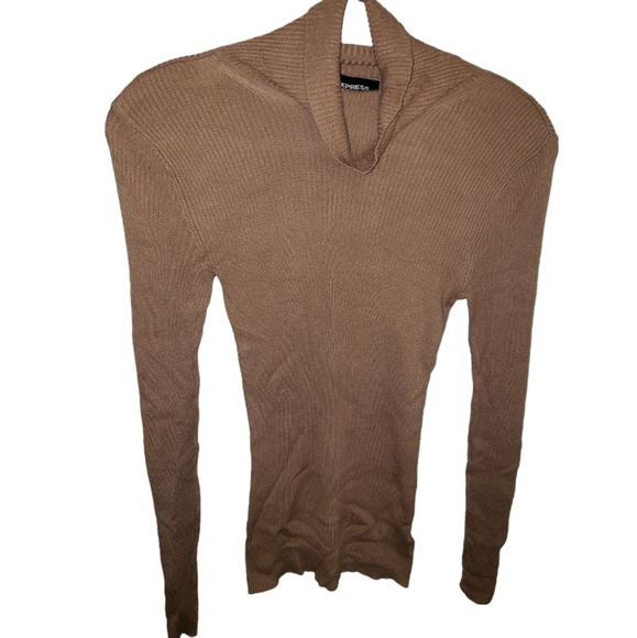 Express Fitted Ribbed Turtleneck XS - Picture 1 of 4